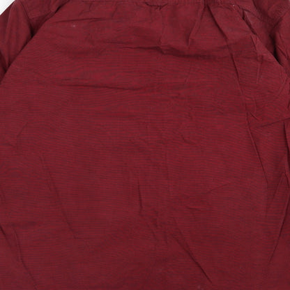 Mens UK Size XL Preworn Red  Button-Up Long Sleeve Casual Shirt