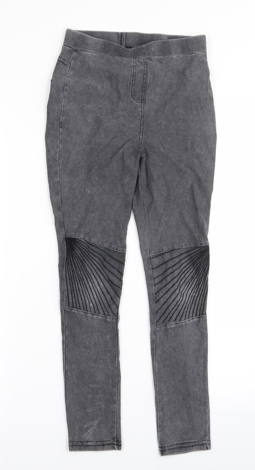 Preworn Girls Grey   Skinny Jeans Size 10 Years