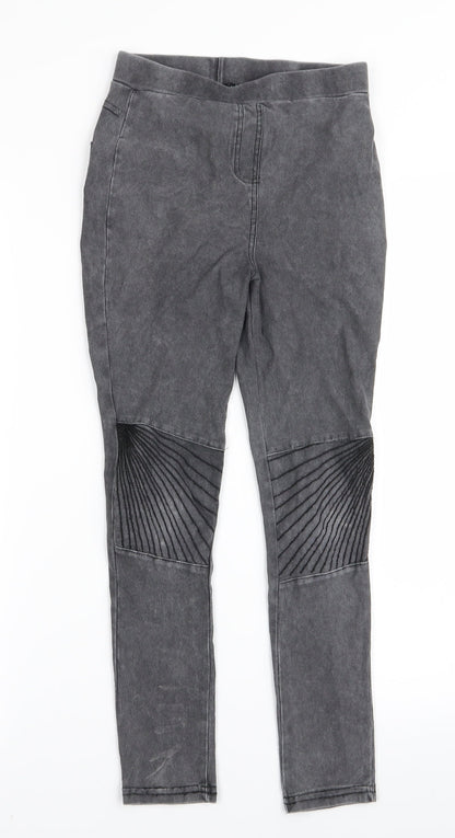 Preworn Girls Grey   Skinny Jeans Size 10 Years