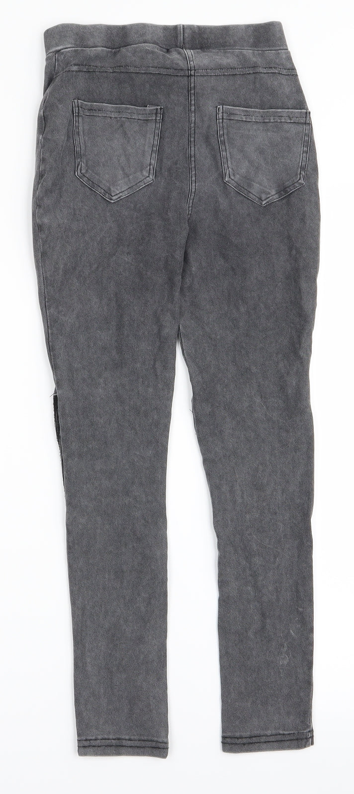 Preworn Girls Grey   Skinny Jeans Size 10 Years