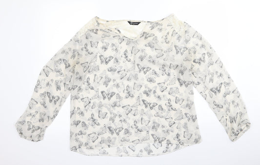 Womens UK Size 14 Preworn White Basic Blouse