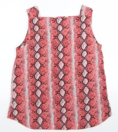 Womens UK Size 12 Dorothy Perkins Pink Basic Tank