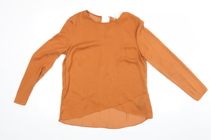 Womens UK Size 36 H&M Brown Basic Blouse