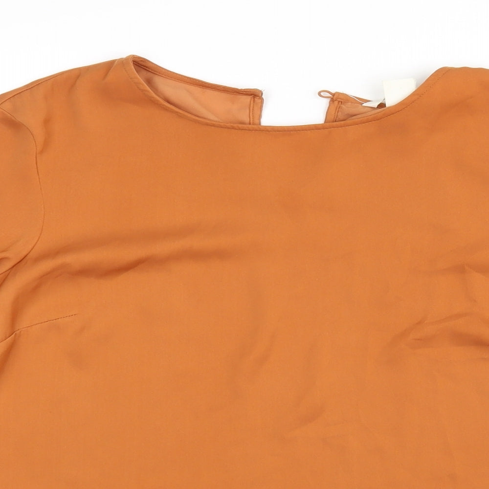 Womens UK Size 36 H&M Brown Basic Blouse