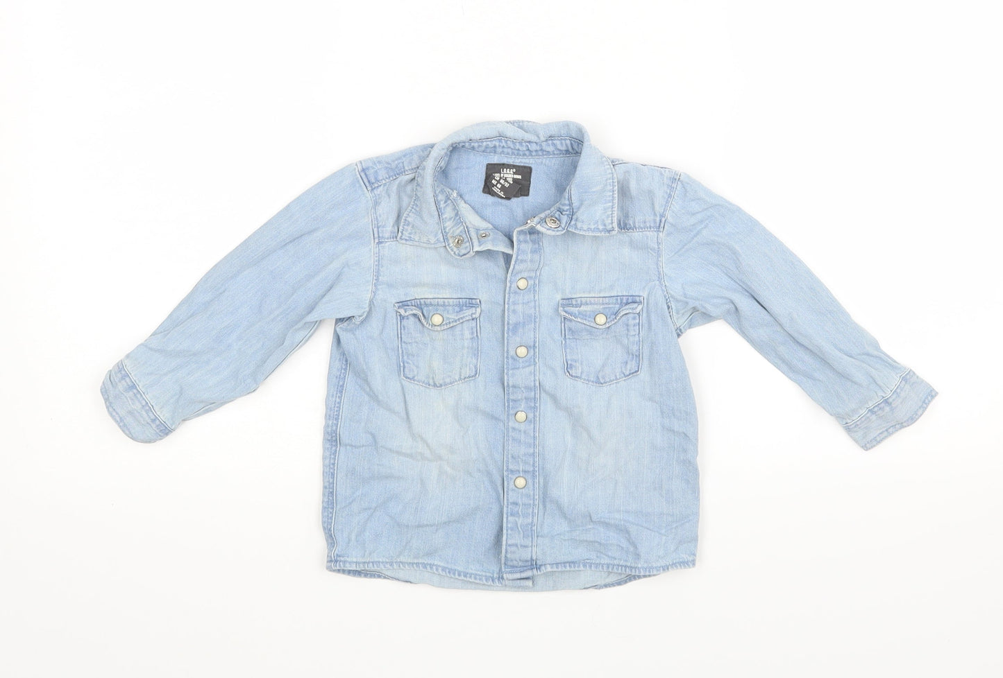 H&M Baby Blue   Basic Button-Up Size 12-18 Months