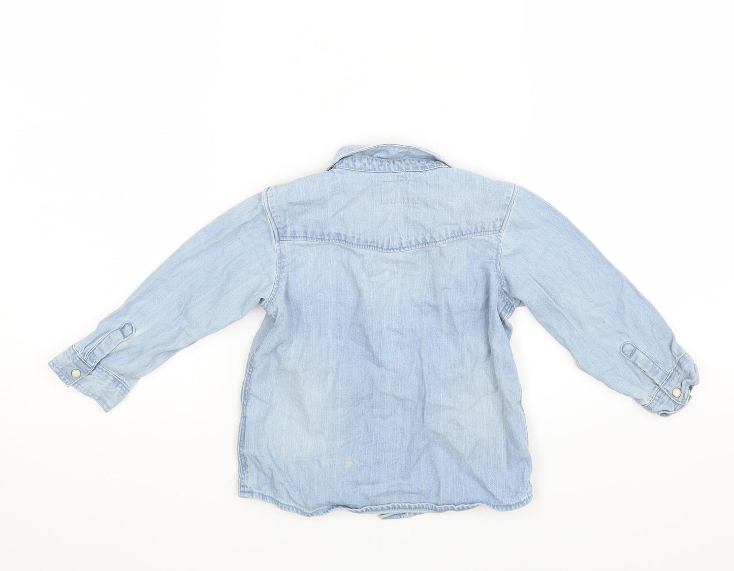 H&M Baby Blue   Basic Button-Up Size 12-18 Months