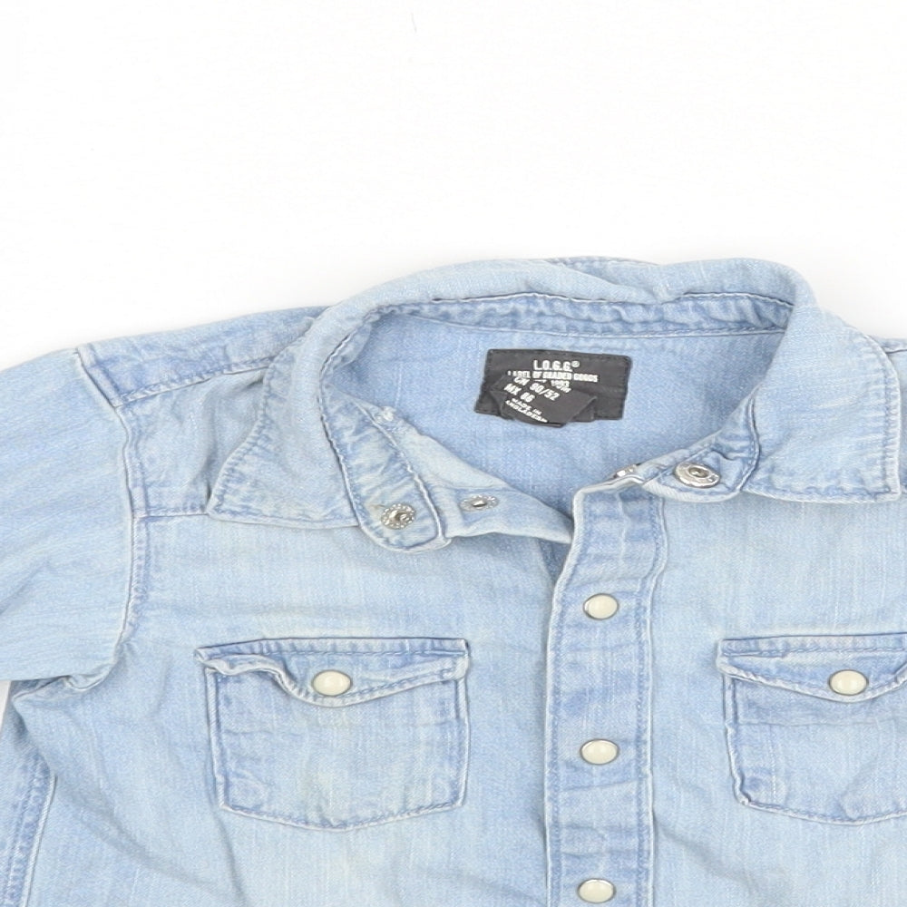 H&M Baby Blue   Basic Button-Up Size 12-18 Months