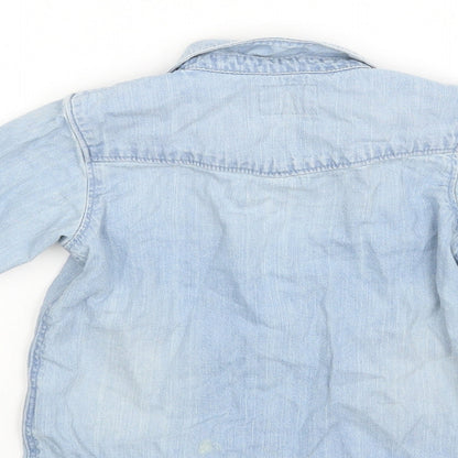 H&M Baby Blue   Basic Button-Up Size 12-18 Months
