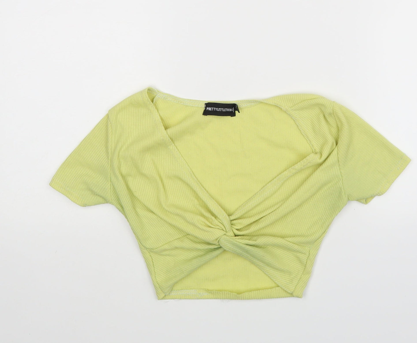 Womens UK Size 6 PRETTYLITTLETHING Yellow Basic Tank