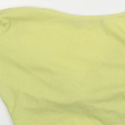 Womens UK Size 6 PRETTYLITTLETHING Yellow Basic Tank