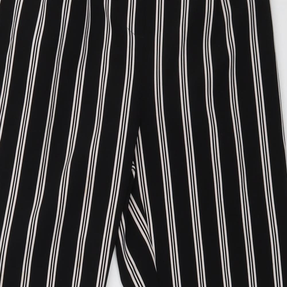 New Look Womens Black Striped  Dress Pants Trousers Size 6 L25 in