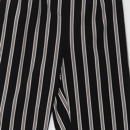 New Look Womens Black Striped  Dress Pants Trousers Size 6 L25 in