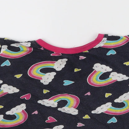Kids Girls Black   Basic T-Shirt Size 5-6 Years
