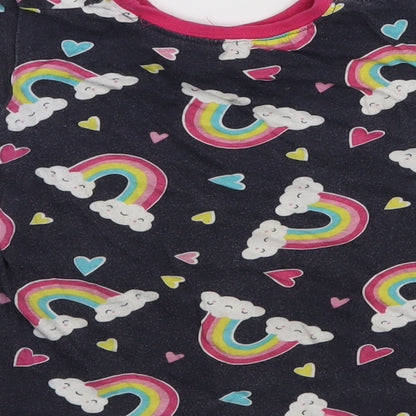 Kids Girls Black   Basic T-Shirt Size 5-6 Years
