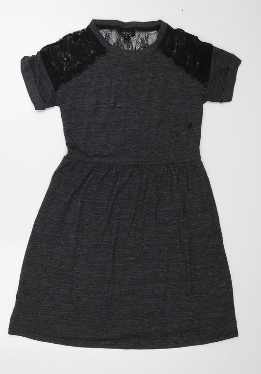 Top Shop Womens Black   A-Line  Size 6