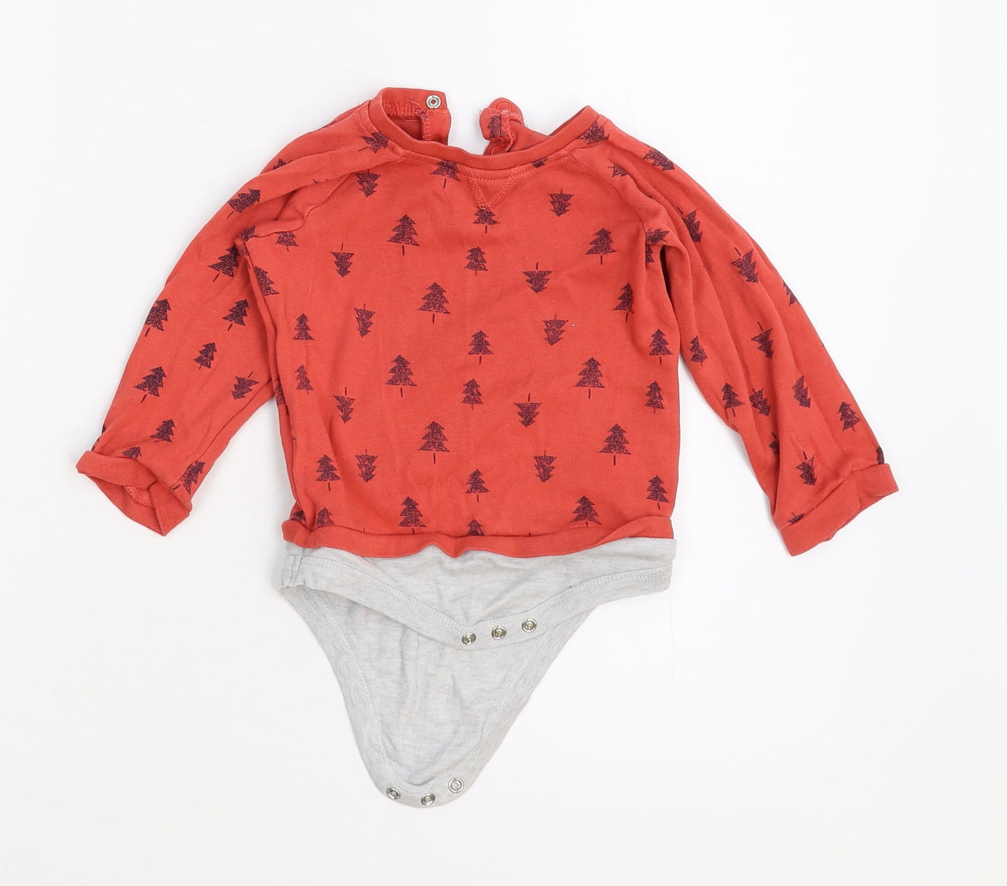 Preworn Boys Red   Babygrow One-Piece Size 6-9 Months