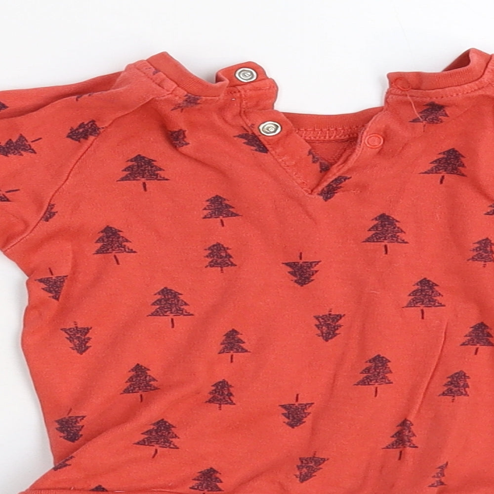 Preworn Boys Red   Babygrow One-Piece Size 6-9 Months