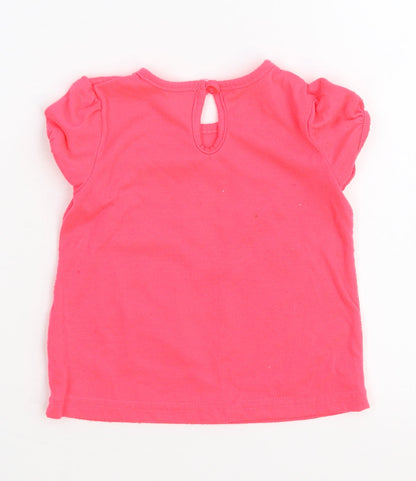 Disney Girls Pink   Basic T-Shirt Size 12-18 Months  - Mini Mouse