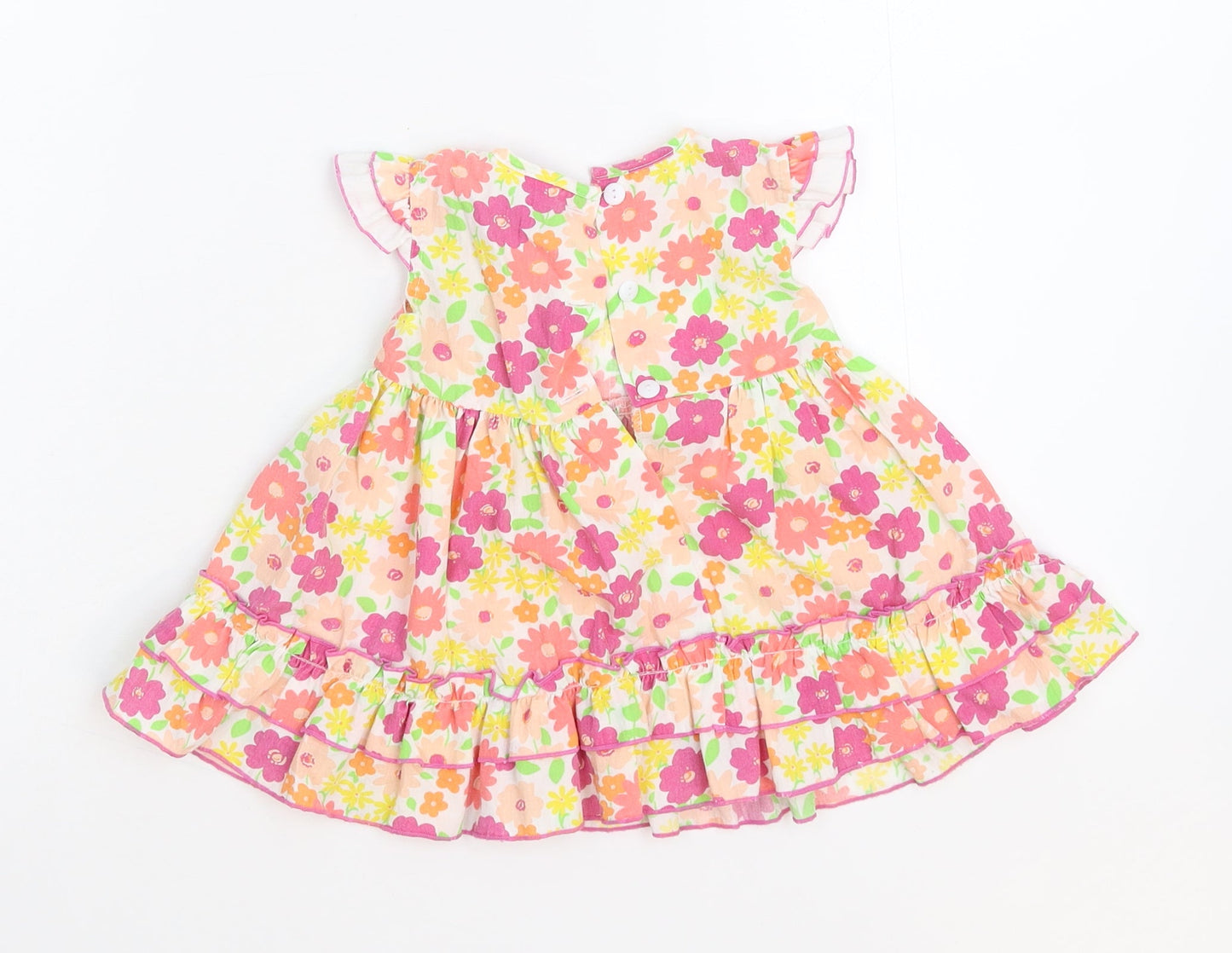 Nursery Time Girls Ivory Floral  Kaftan  Size 9-12 Months