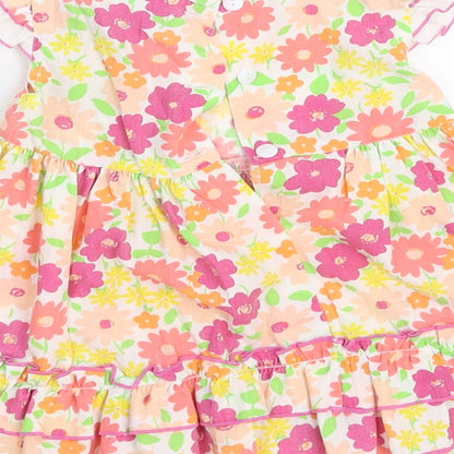 Nursery Time Girls Ivory Floral  Kaftan  Size 9-12 Months