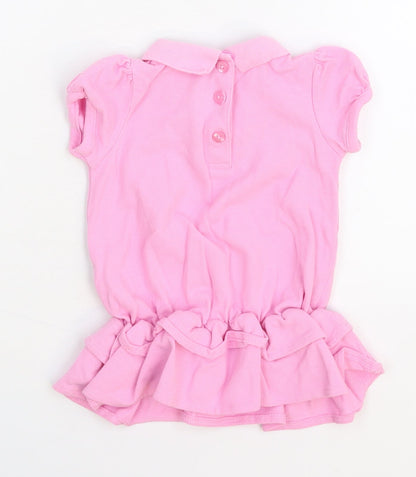 George Girls Pink   Shirt Dress  Size 6-9 Months