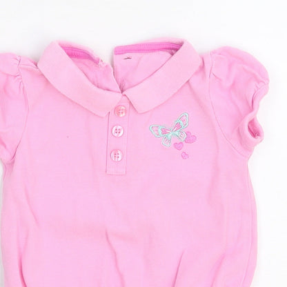 George Girls Pink   Shirt Dress  Size 6-9 Months