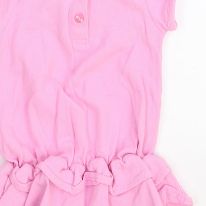 George Girls Pink   Shirt Dress  Size 6-9 Months