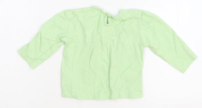 F&F Girls Green   Basic T-Shirt Size 6-9 Months
