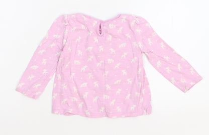 F&F Girls Pink   Basic T-Shirt Size 6-9 Months  - Bambi