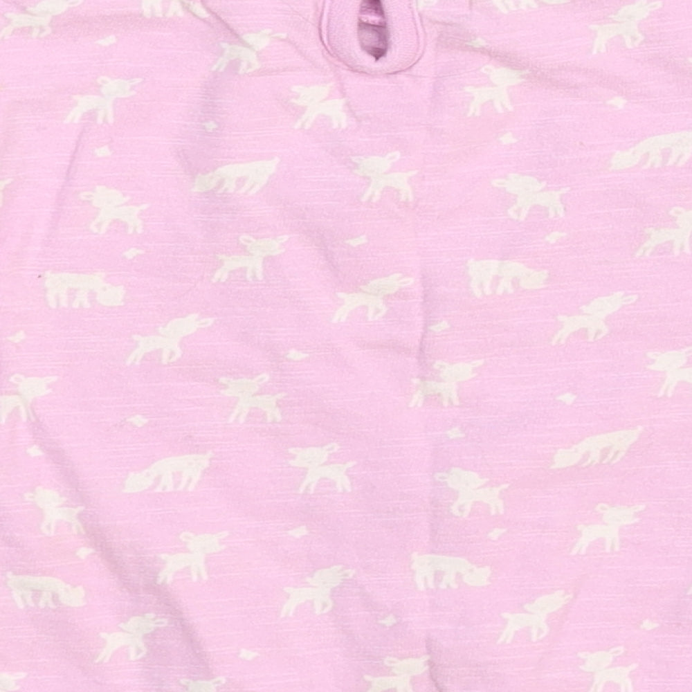 F&F Girls Pink   Basic T-Shirt Size 6-9 Months  - Bambi