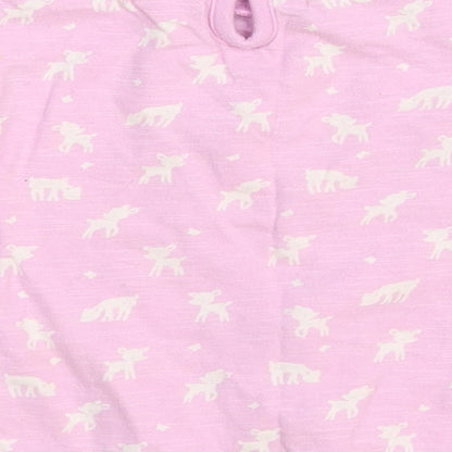 F&F Girls Pink   Basic T-Shirt Size 6-9 Months  - Bambi