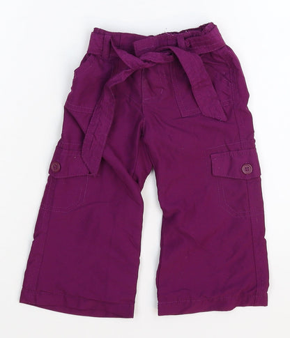 Early Days Girls Purple   Cargo Trousers Size 6-9 Months