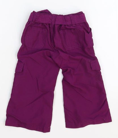 Early Days Girls Purple   Cargo Trousers Size 6-9 Months