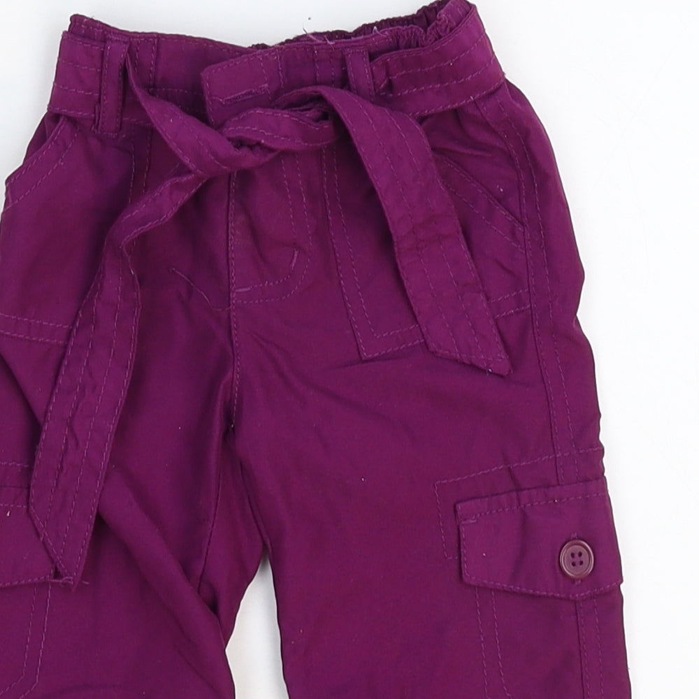 Early Days Girls Purple   Cargo Trousers Size 6-9 Months