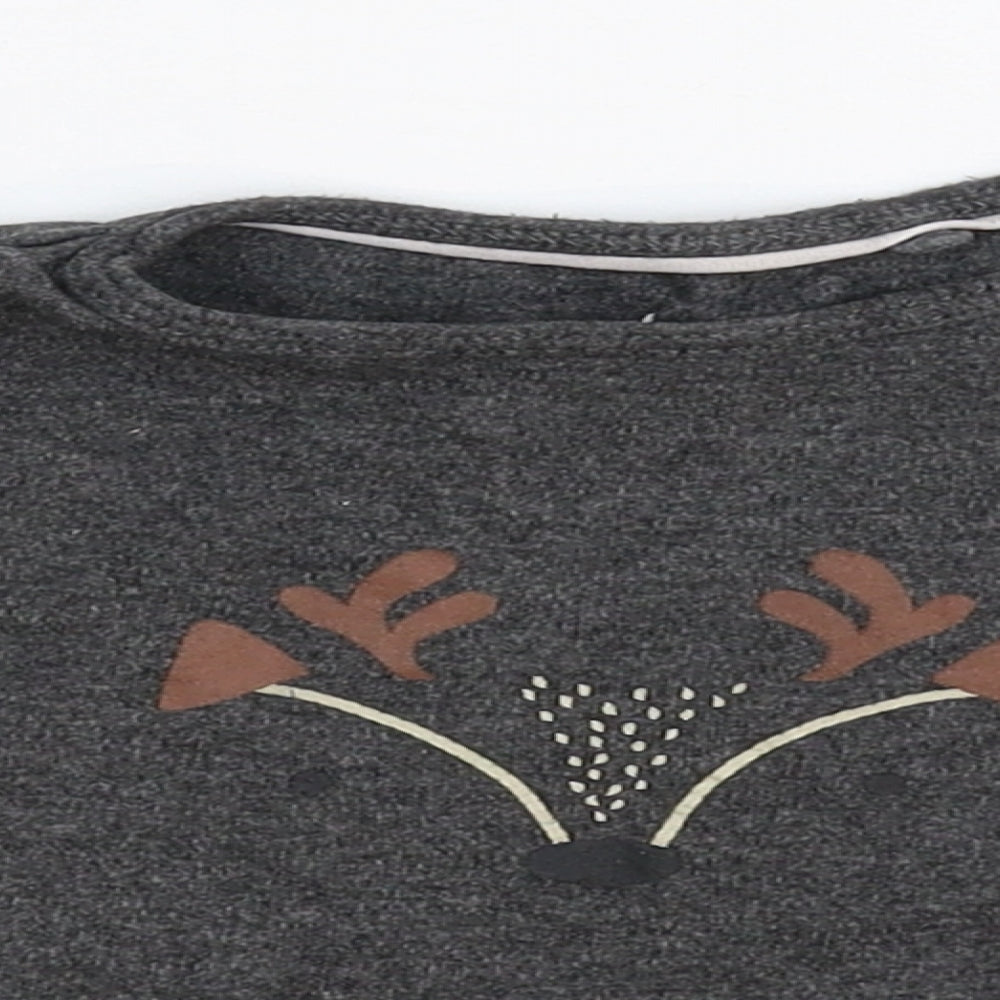 Lupliu Girls Grey   Basic T-Shirt Size 12 Months