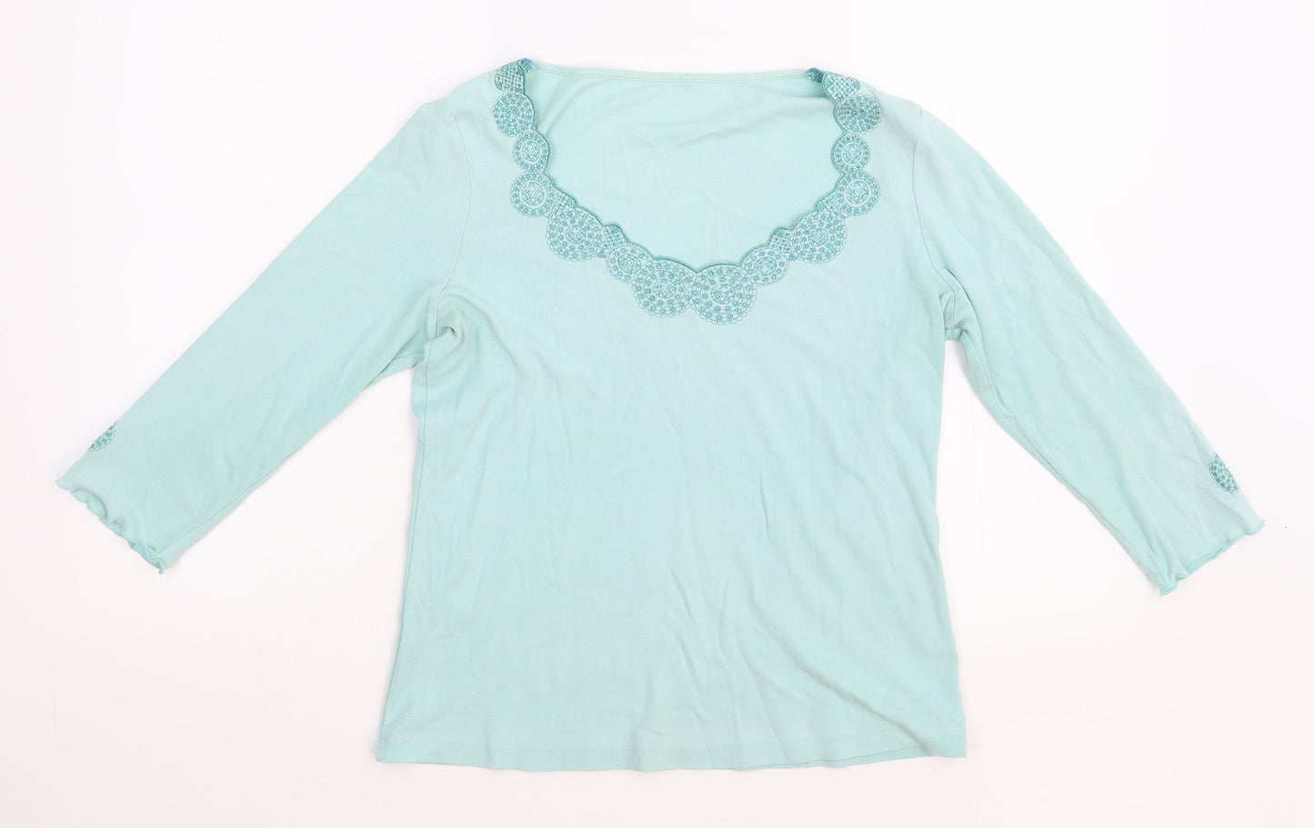 Womens UK Size 12 Preworn Blue Basic Blouse