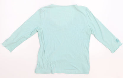 Womens UK Size 12 Preworn Blue Basic Blouse