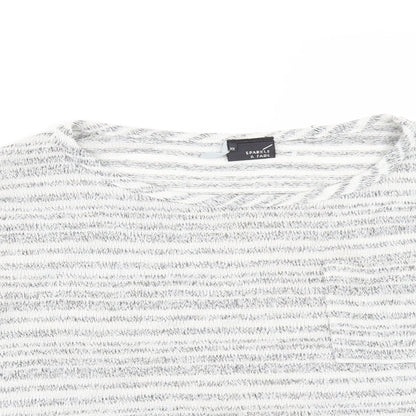 Sparkle & Fade Womens Grey Striped  Pullover Jumper Size XS