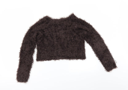 Zara Girls Brown   Cardigan Jumper Size 13-14 Years