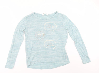 H&M Girls Green   Pullover Jumper Size 11-12 Years