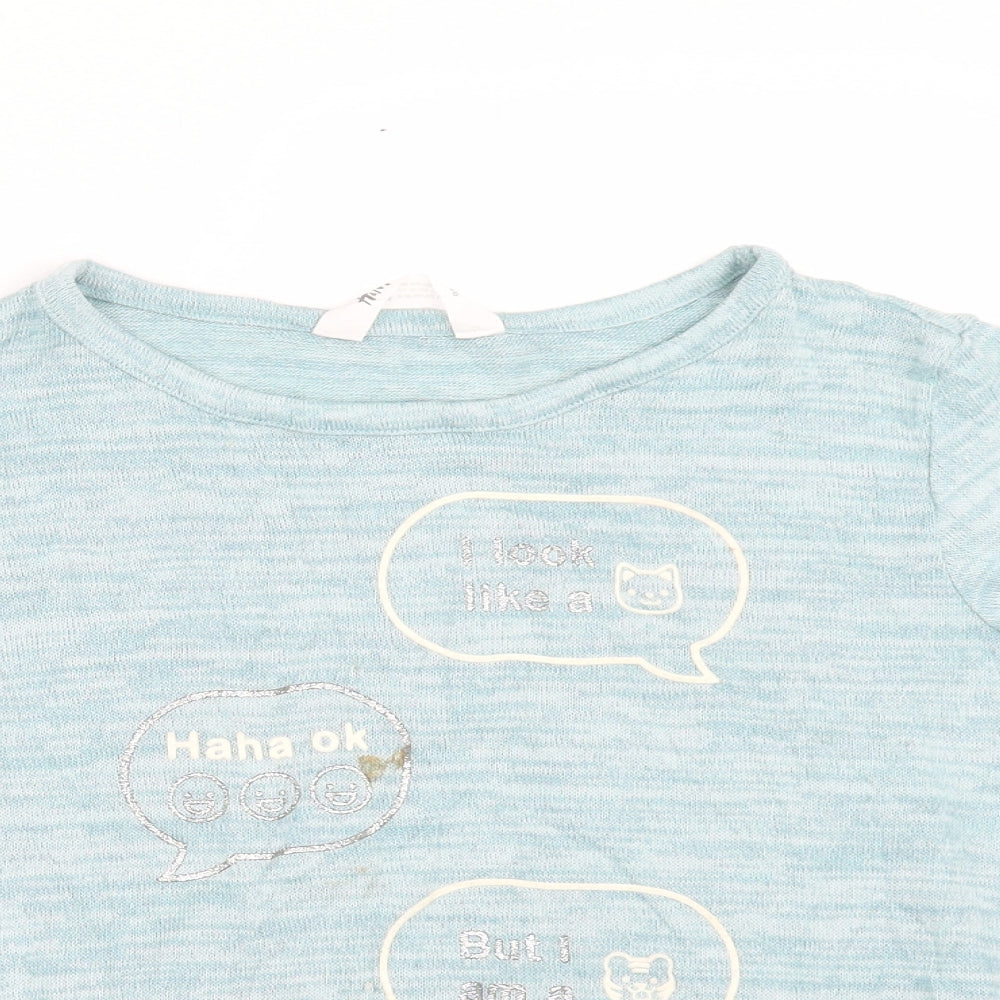 H&M Girls Green   Pullover Jumper Size 11-12 Years