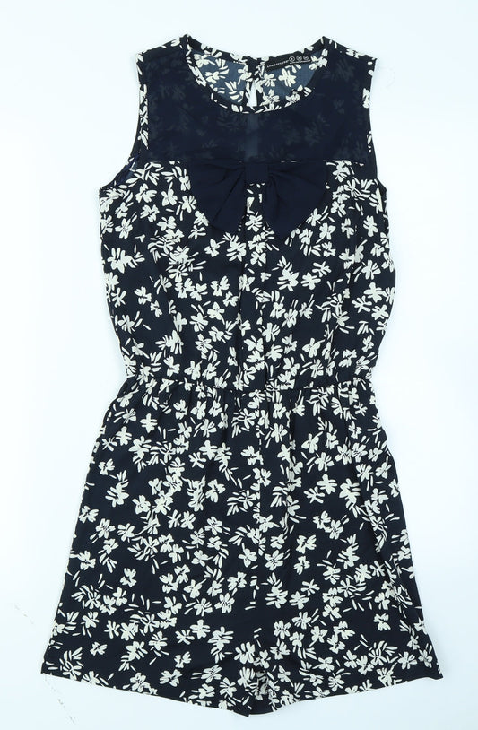 Atmosphere Womens Blue Floral  Playsuit One-Piece Size 8