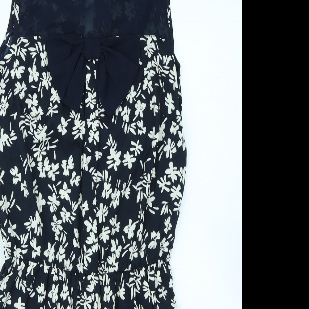 Atmosphere Womens Blue Floral  Playsuit One-Piece Size 8