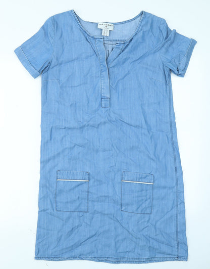 Rick Cardona Womens Blue  Denim A-Line  Size 10