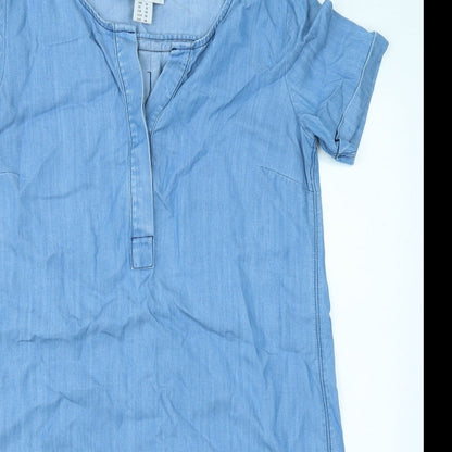 Rick Cardona Womens Blue  Denim A-Line  Size 10