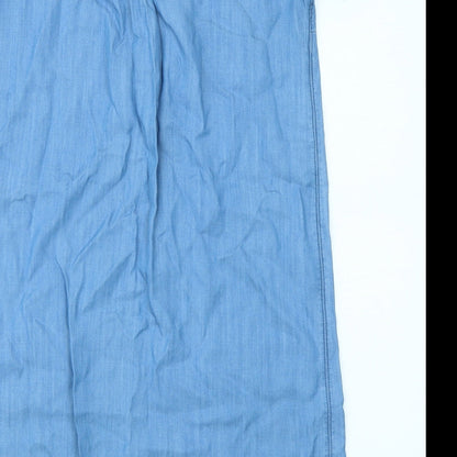 Rick Cardona Womens Blue  Denim A-Line  Size 10