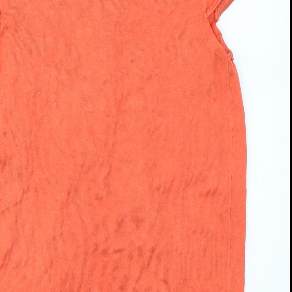 ICHI Womens Orange  Knit Cardigan Jumper Size XS