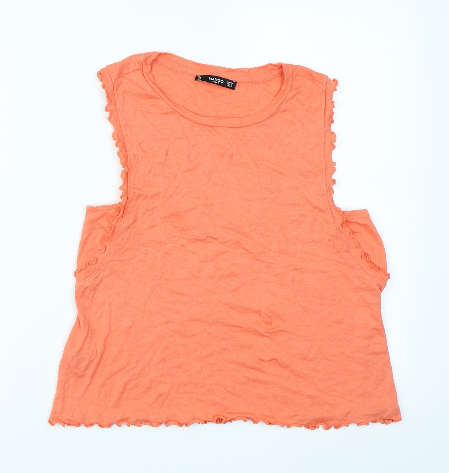 Womens UK Size M Mango Orange Basic Tank