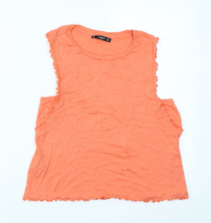 Womens UK Size M Mango Orange Basic Tank