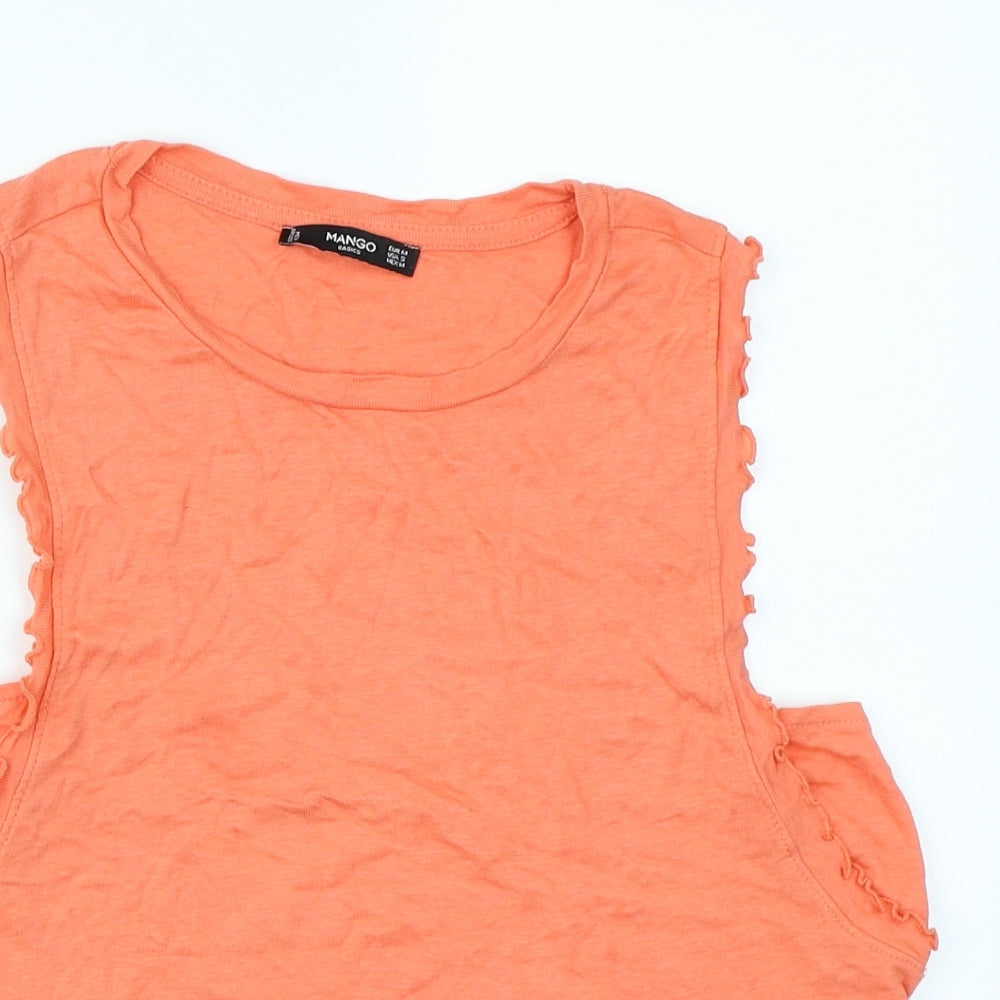 Womens UK Size M Mango Orange Basic Tank